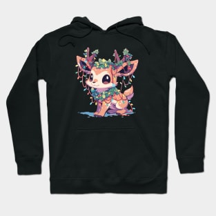 Fawn tangled up in Christmas lights Hoodie